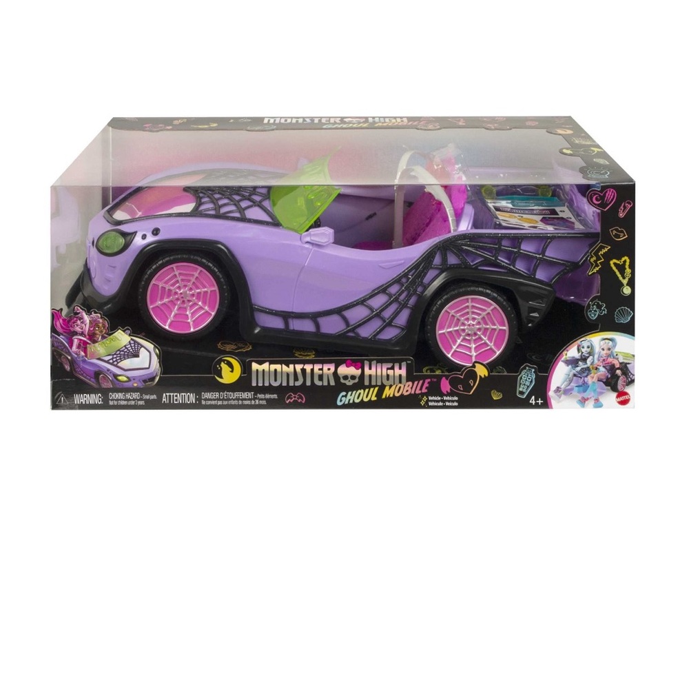 COPY - New Monster High Ghoul Mobile Vehicle Convertible Car w/ Spiderweb Detai…